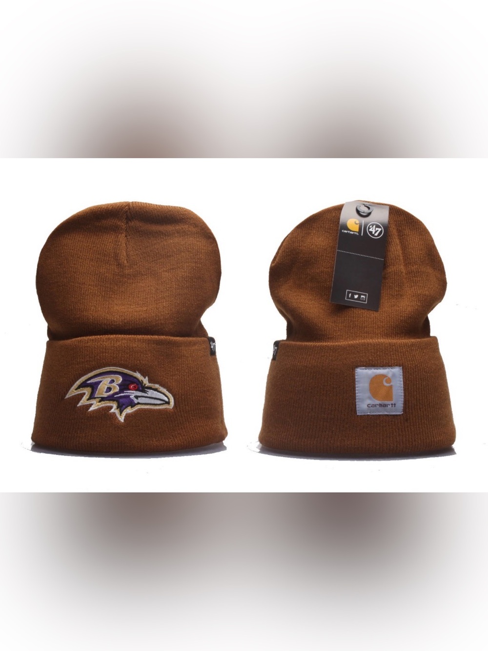 Brand New Carhartt ‘47 Baltimore Ravens Football Beanie OSFM